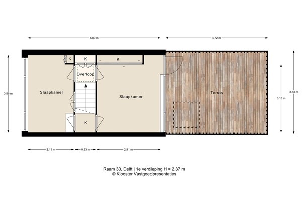 Plattegrond - Raam 30, 2611 LV Delft - Raam 30-1e.jpg